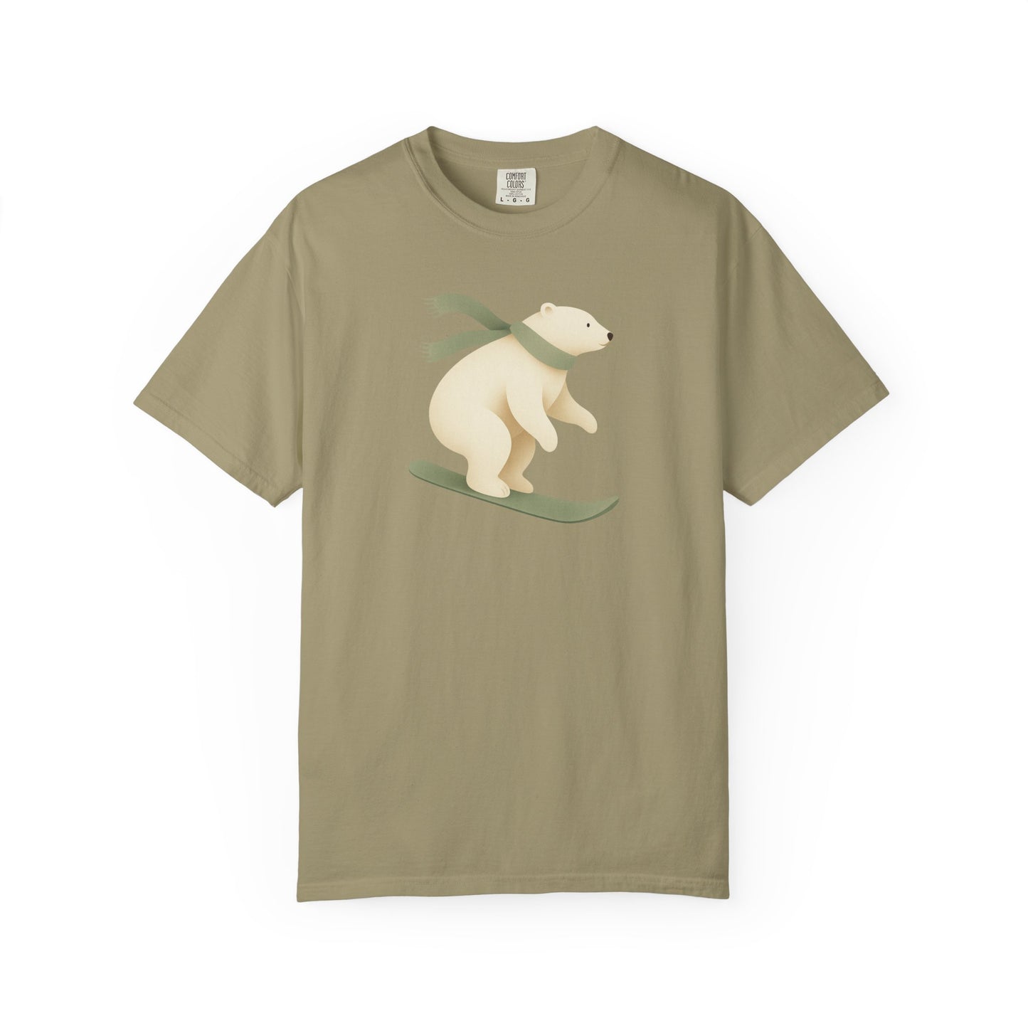 Comfort Colors Polar Bear Snowboard Tee