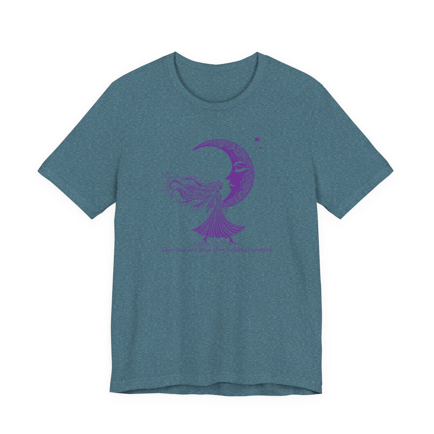 They Burned What They Couldn't Control Tee, Purple Moon Feminist Shirt
