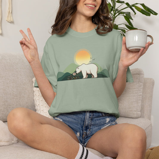 Polar Bear Sunrise T-Shirt — Wildflower Mountain Graphic