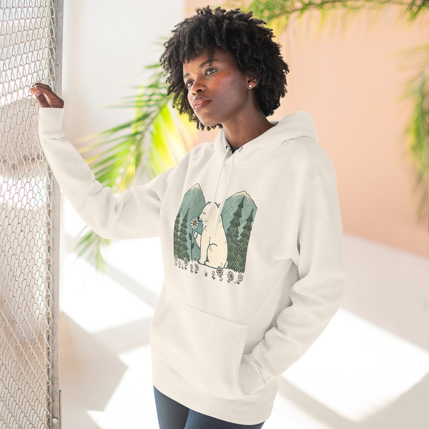 Woodland Polar Bear Hoodie