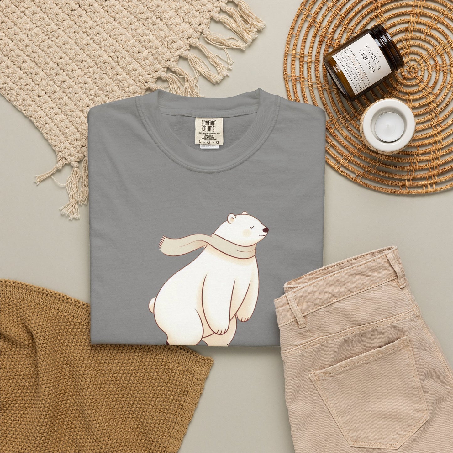 Polar Bear Skating Comfort Colors Tee