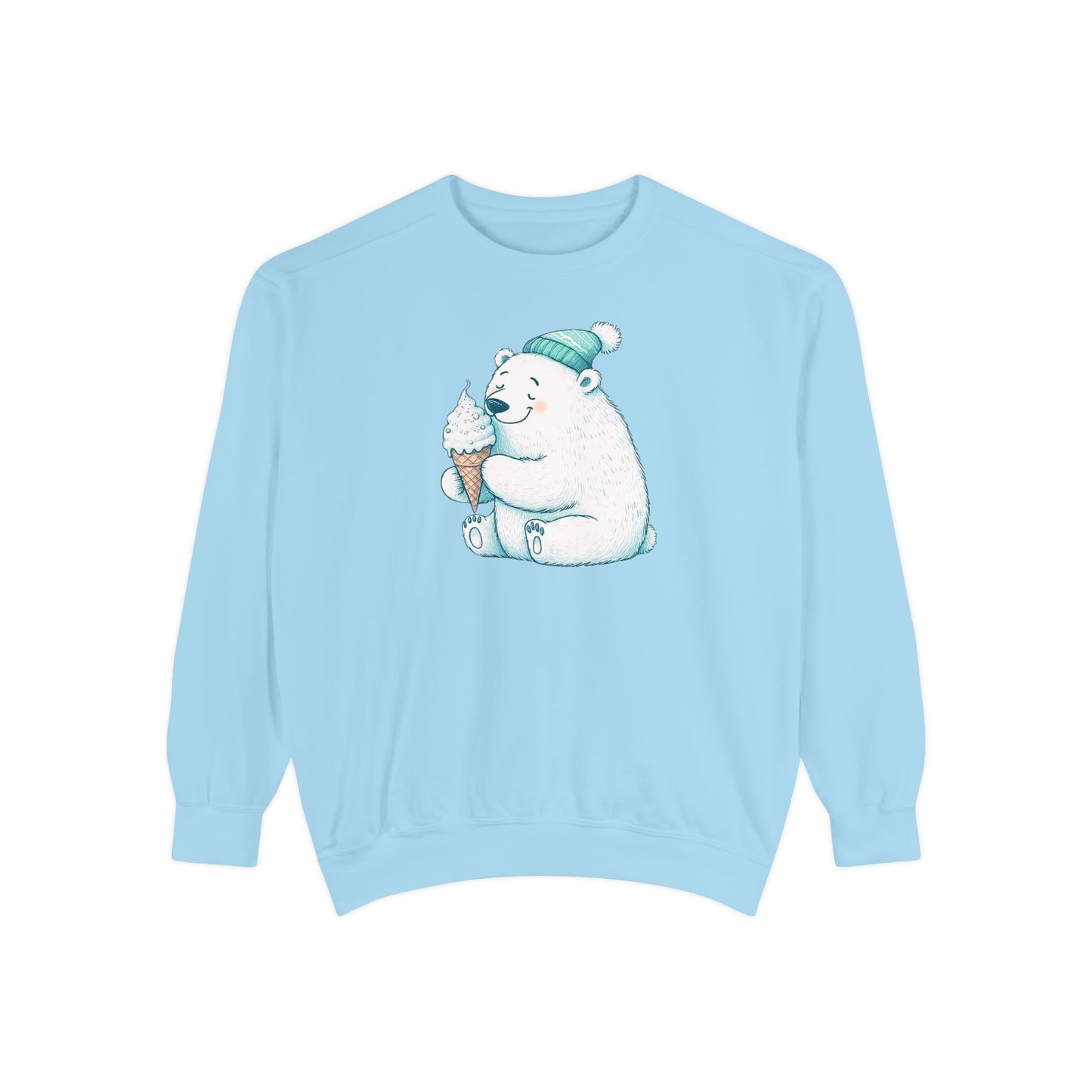 Cozy Cone Polar Bear Comfort Colors Sweatshirt