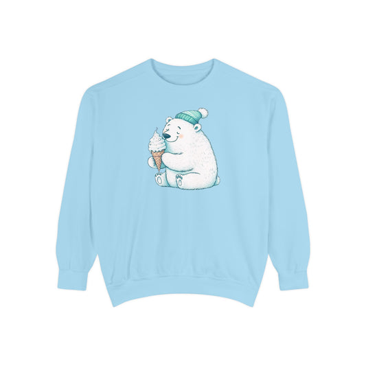 Cozy Cone Polar Bear Comfort Colors Sweatshirt