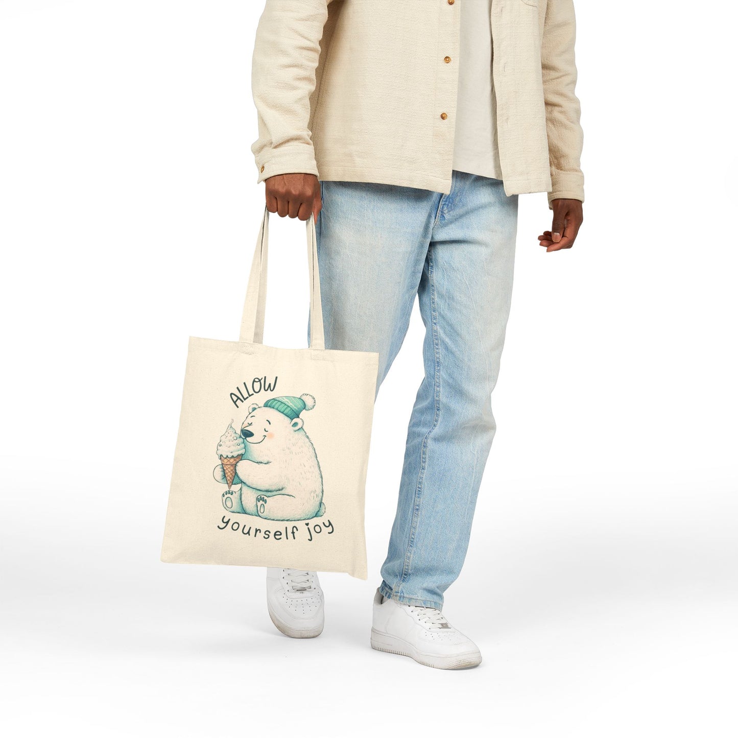 Allow Yourself Joy Cotton Canvas Tote | Polar Den Edition