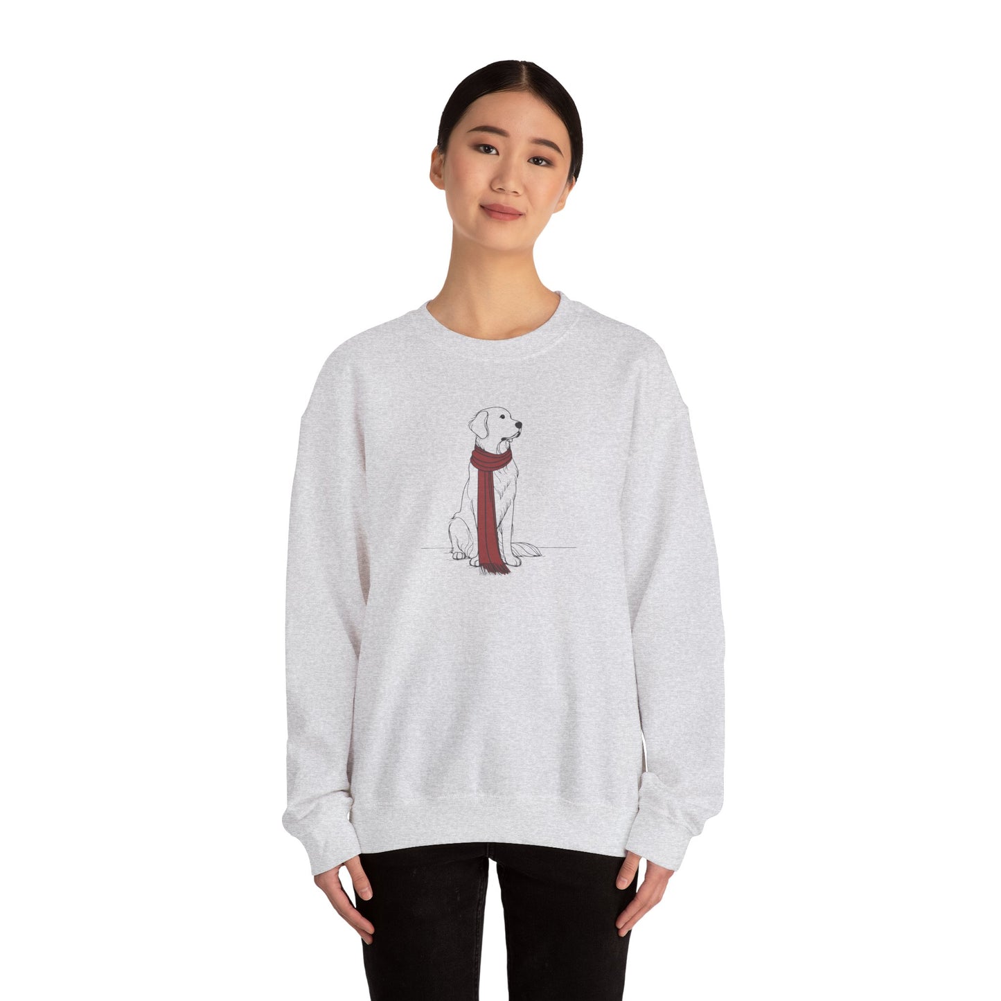 Golden Retriever Scarf Premium Sweatshirt | Cozy Den Edition