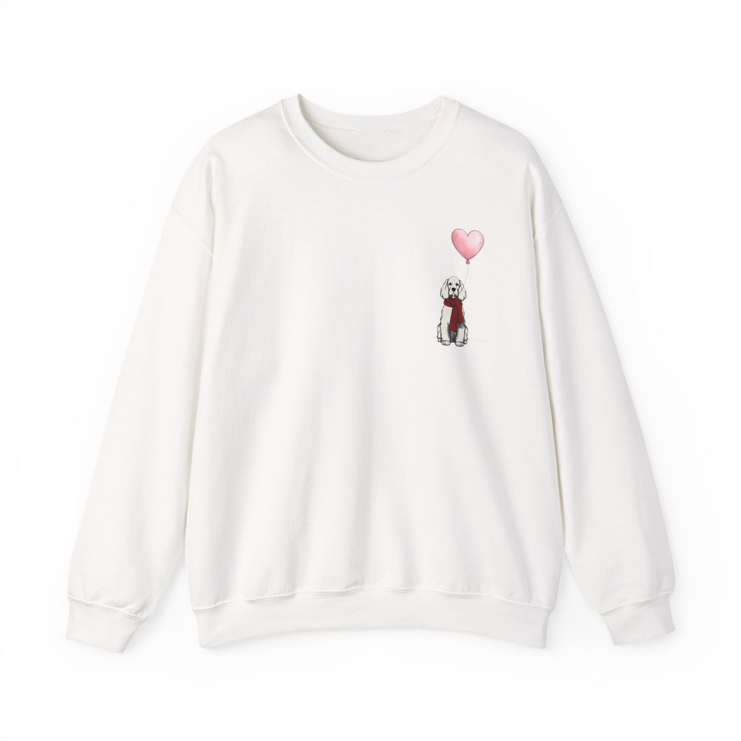 Cocker Spaniel with Heart Balloon Sweatshirt
