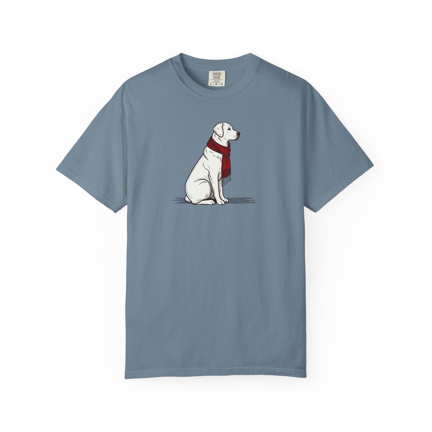 Red Scarf Dog Tee