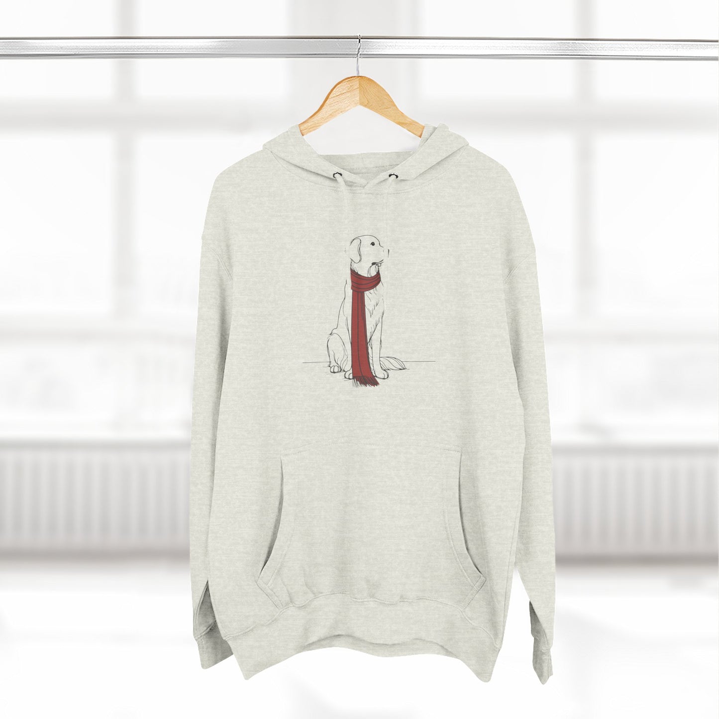 Minimalist Winter Dog Hoodie
