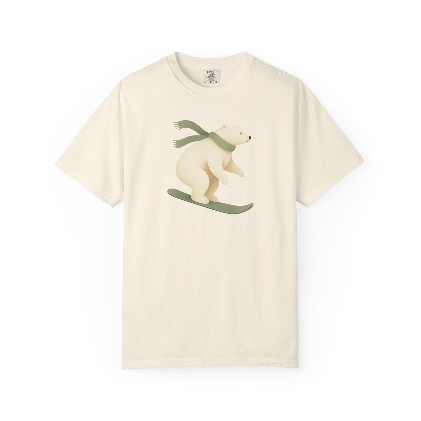 Comfort Colors Polar Bear Snowboard Tee
