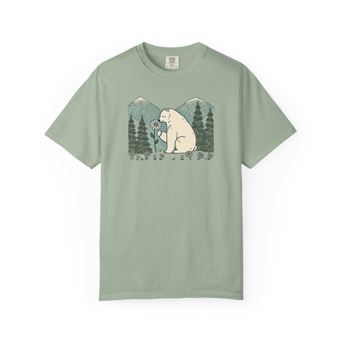 Wildflower Polar Bear Comfort Colors Tee