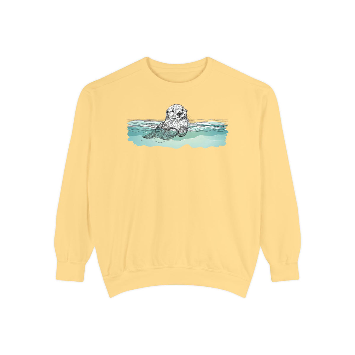 Sea Otter Sweatshirt | Otter in the Water Crewneck