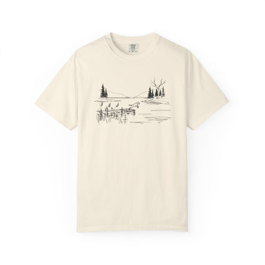 Minimalist Lake Dog Tee