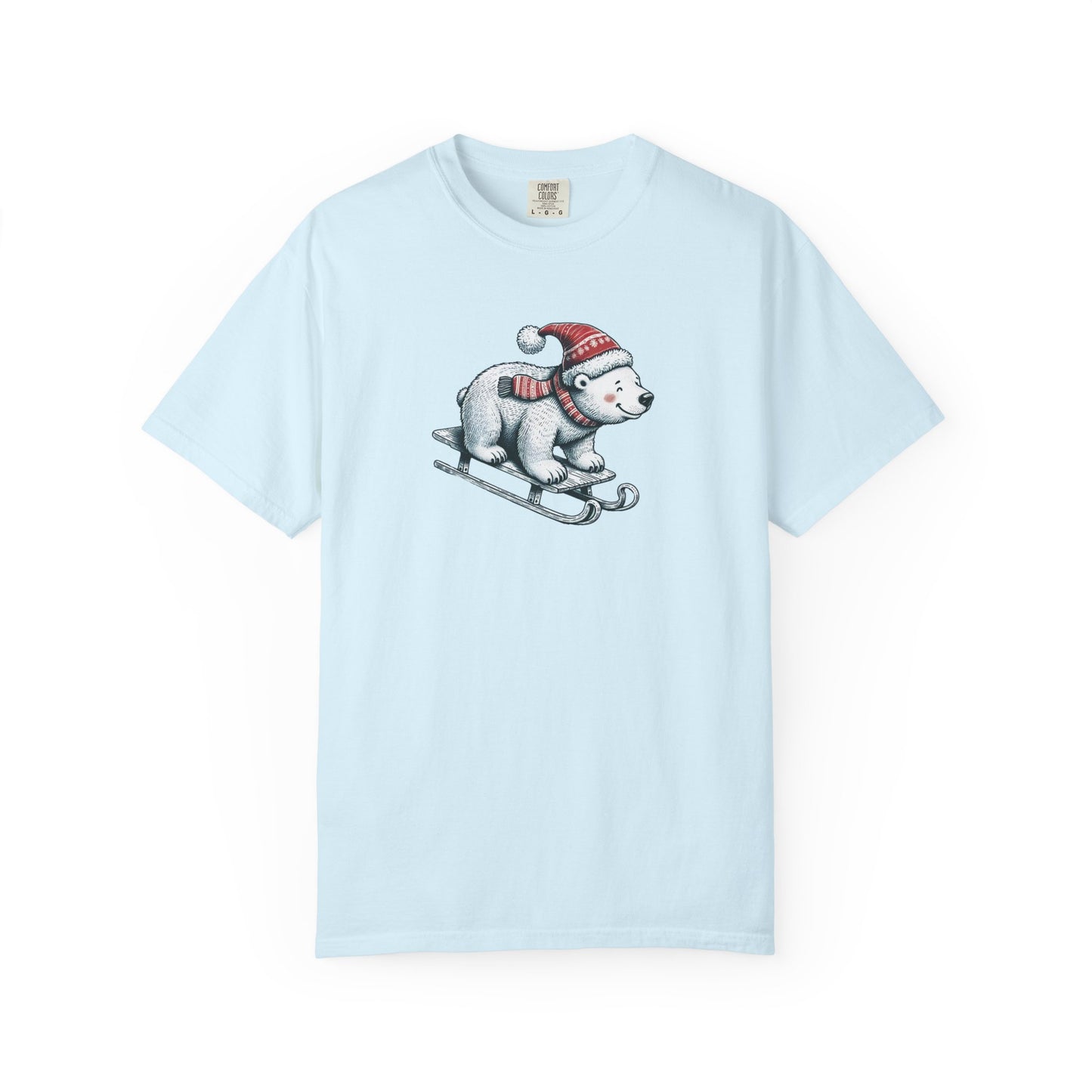 Let It Snow Polar Bear Comfort Colors Tee