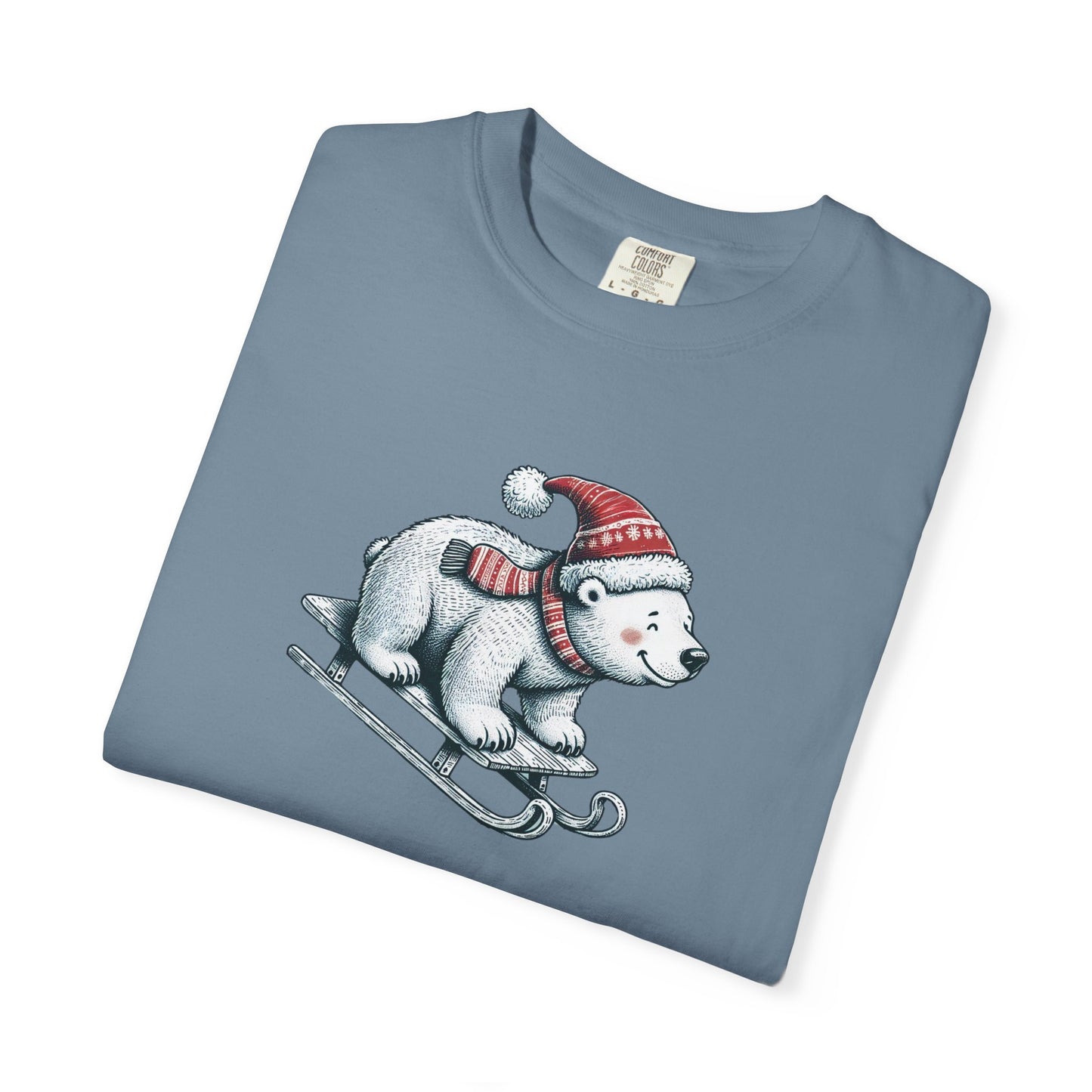 Let It Snow Polar Bear Comfort Colors Tee