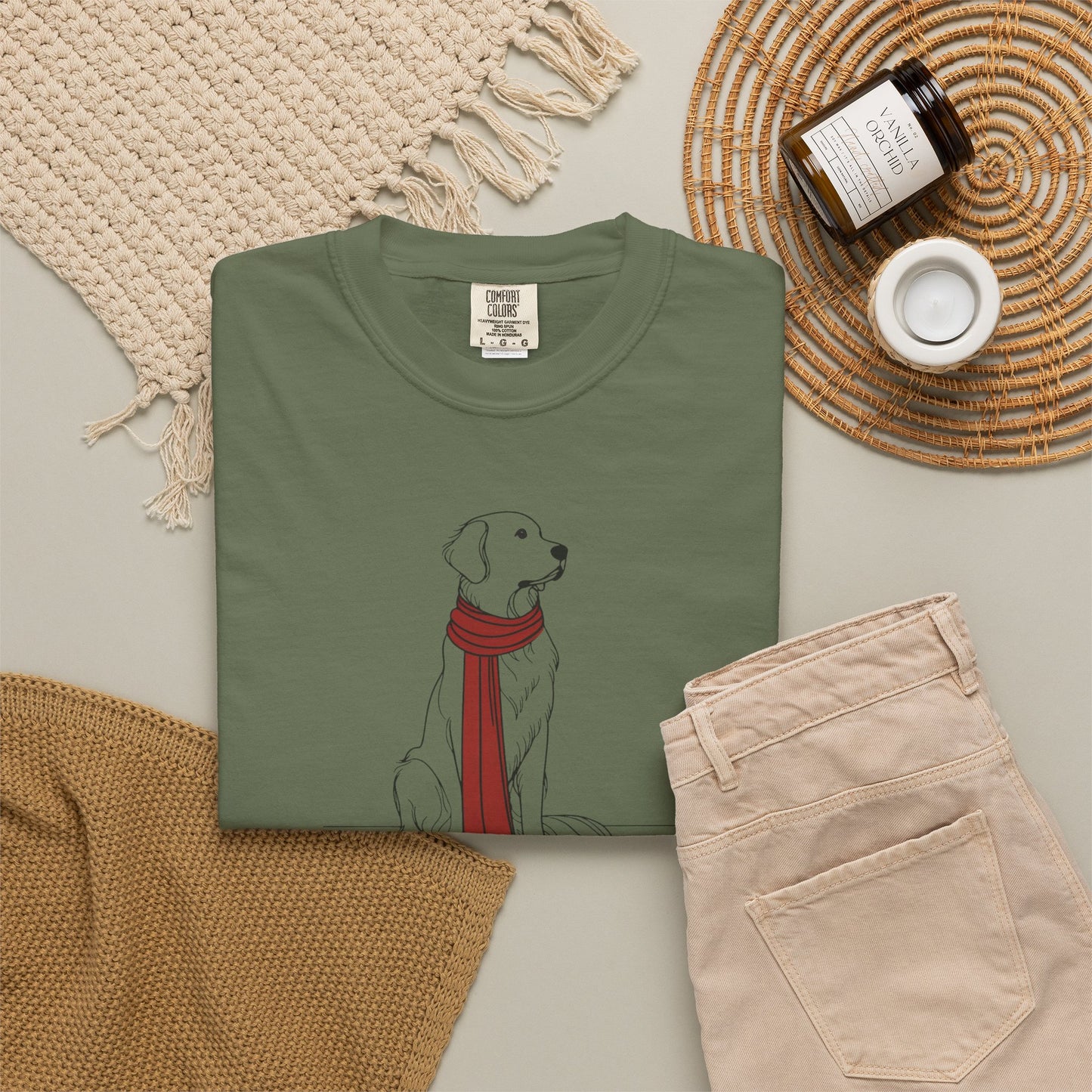 Minimalist Winter Dog Comfort Colors Tee