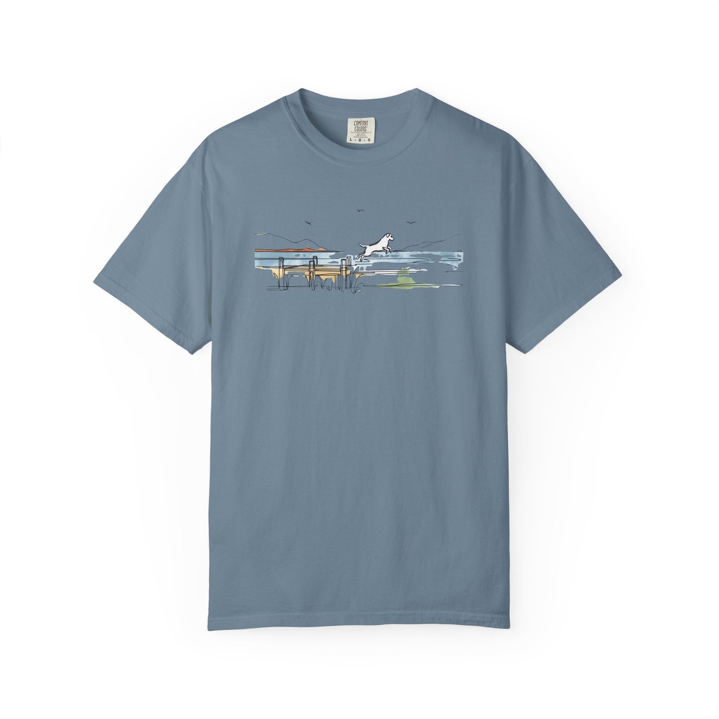 Watercolor Lake Dog Tee