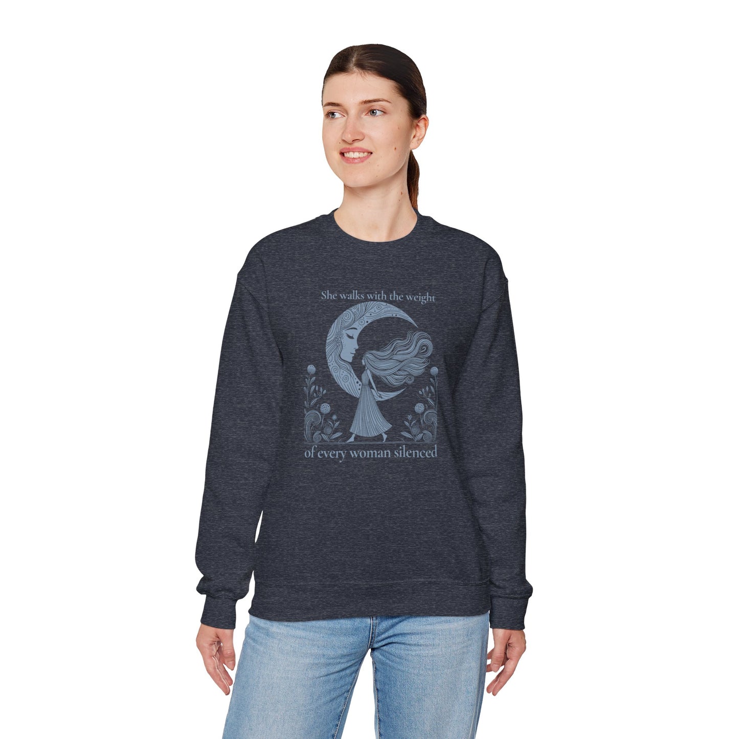 The Weight of Silence Celestial Art Sweatshirt | Mystic Den