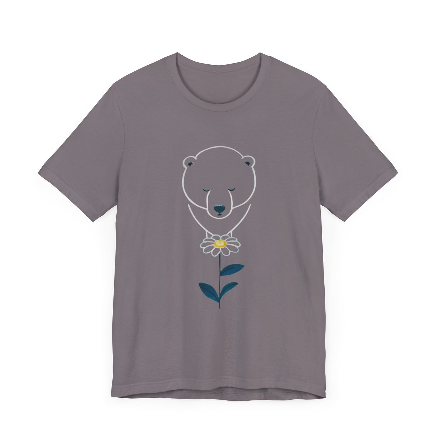 Minimalist Polar Bear & Daisy Tee
