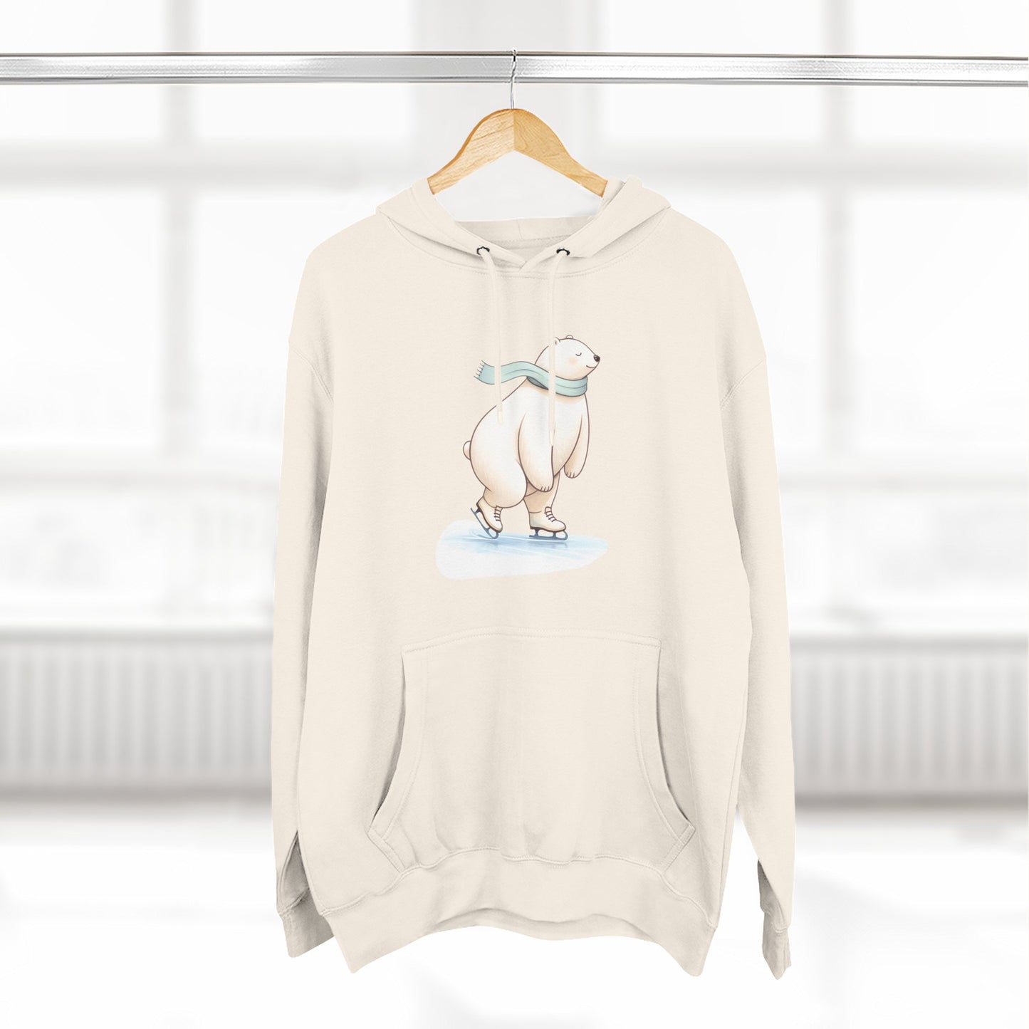 Ice Skating Polar Bear Hoodie