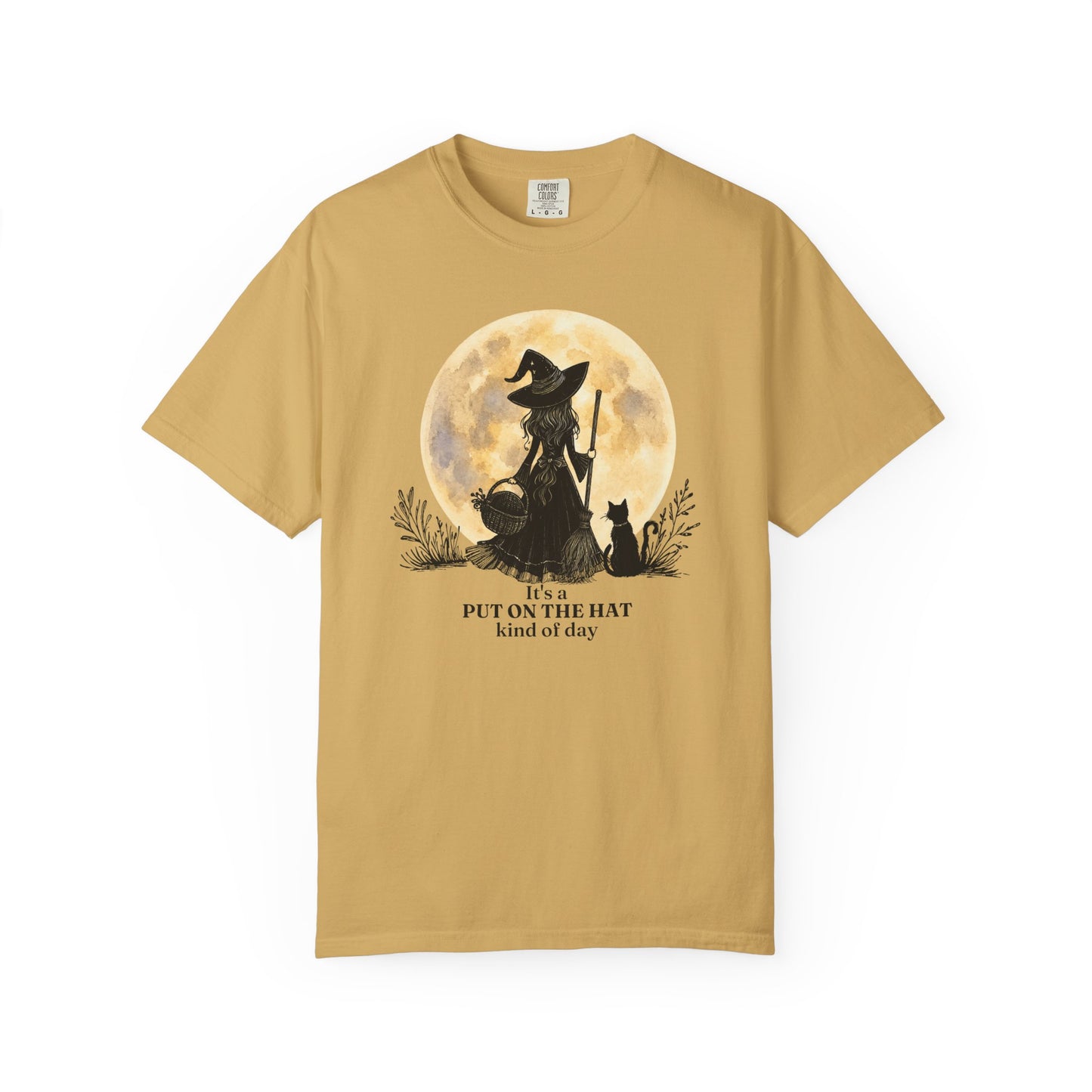 It's a Put on the Hat Kind of Day | Comfort Colors® Witch Graphic T-Shirt