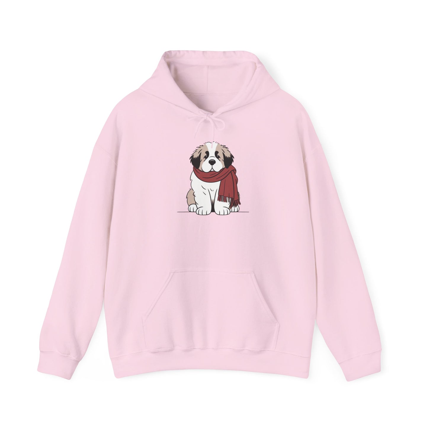 Saint Bernard Puppy Scarf  Premium Hoodie | Cozy Den Edition