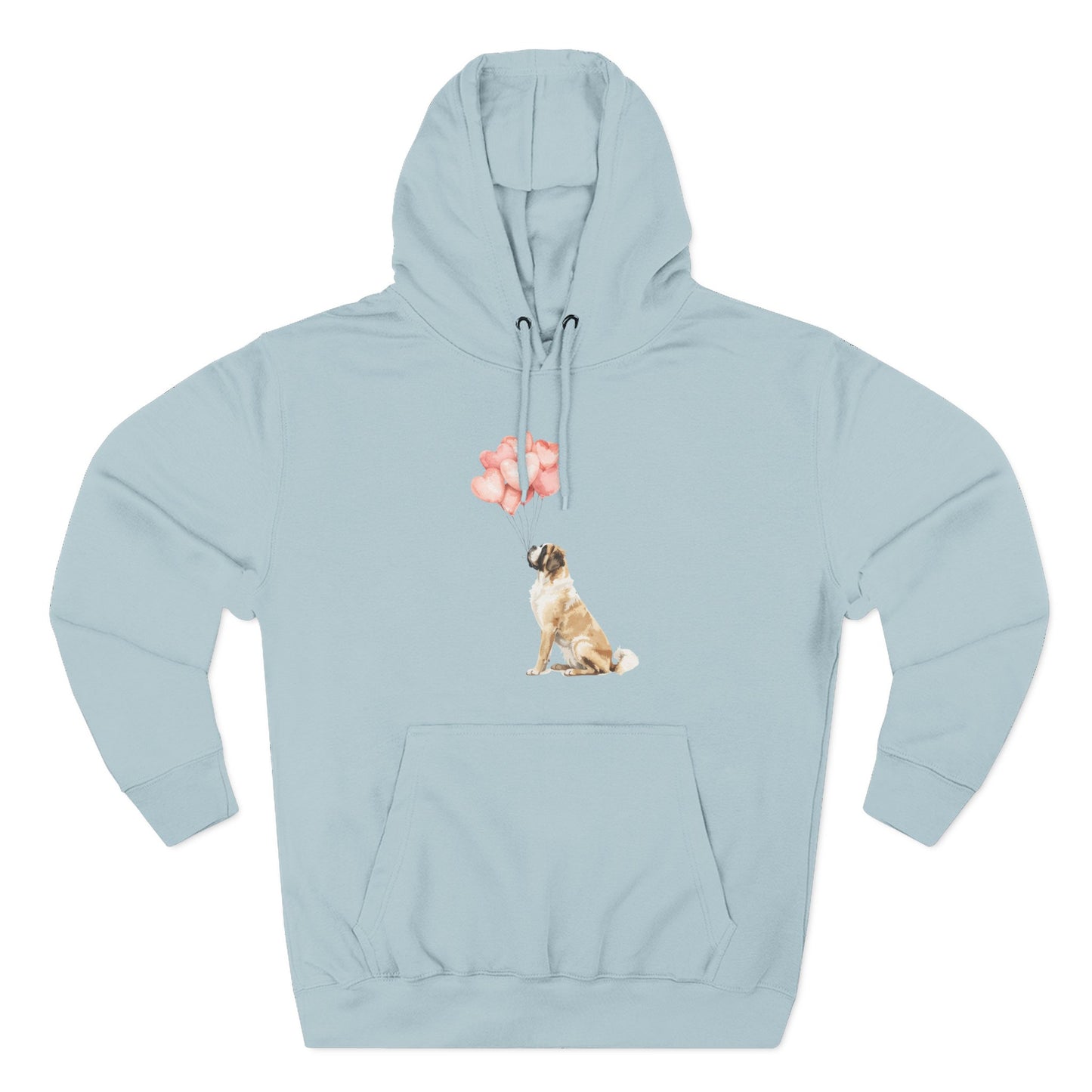 Saint Bernard with Heart Balloons Hoodie
