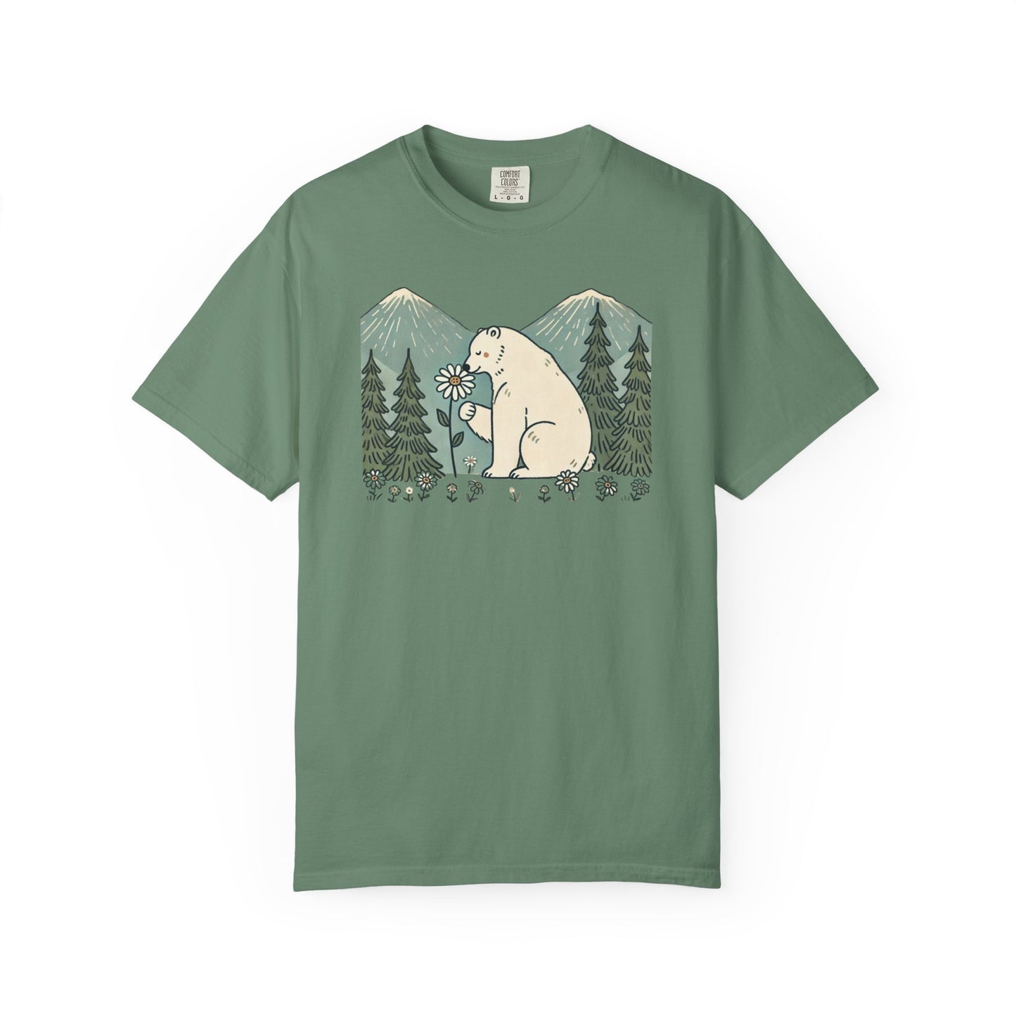 Woodland Polar Bear Comfort Colors Tee