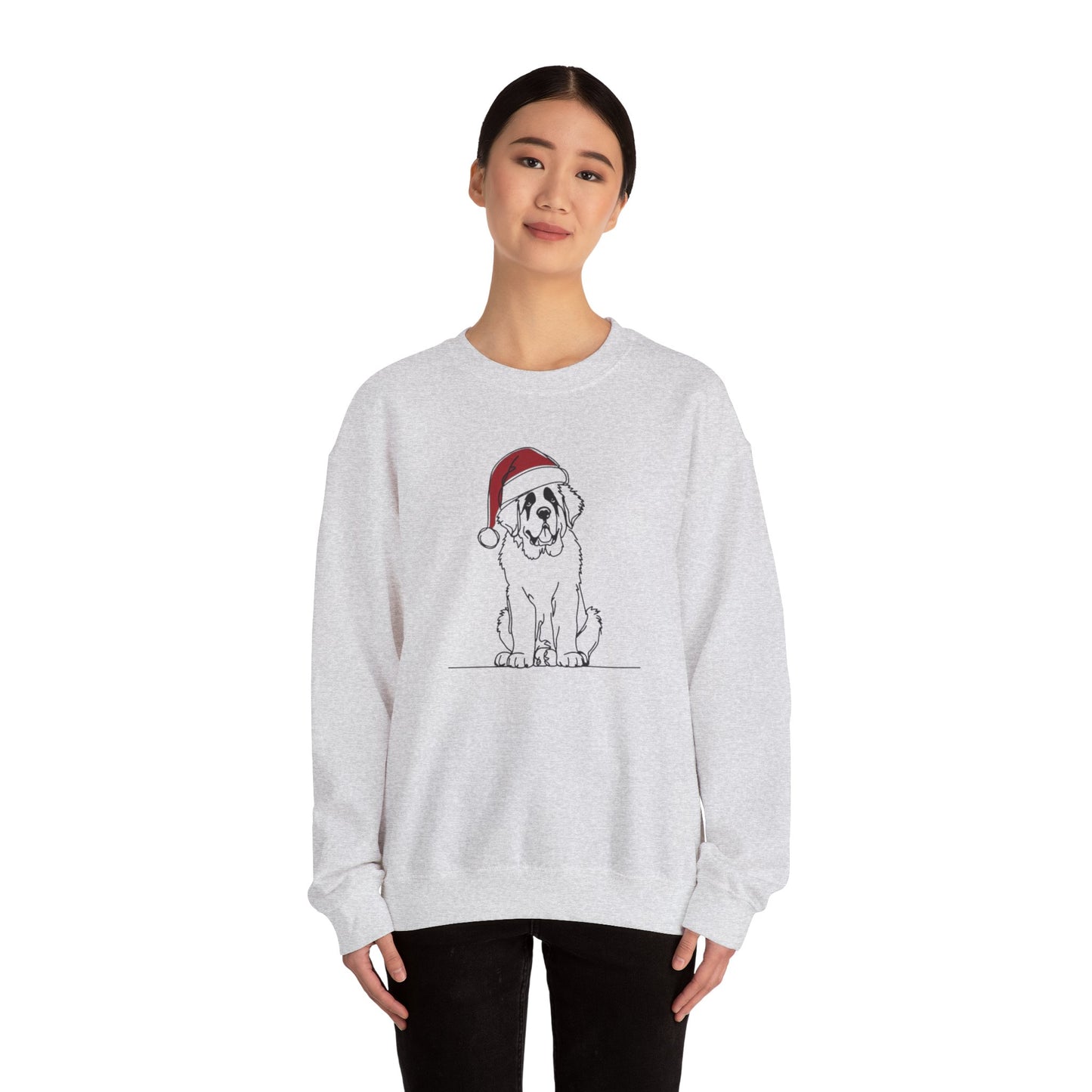 "Santa Bernard" Holiday Sketch Sweatshirt | Holiday Den
