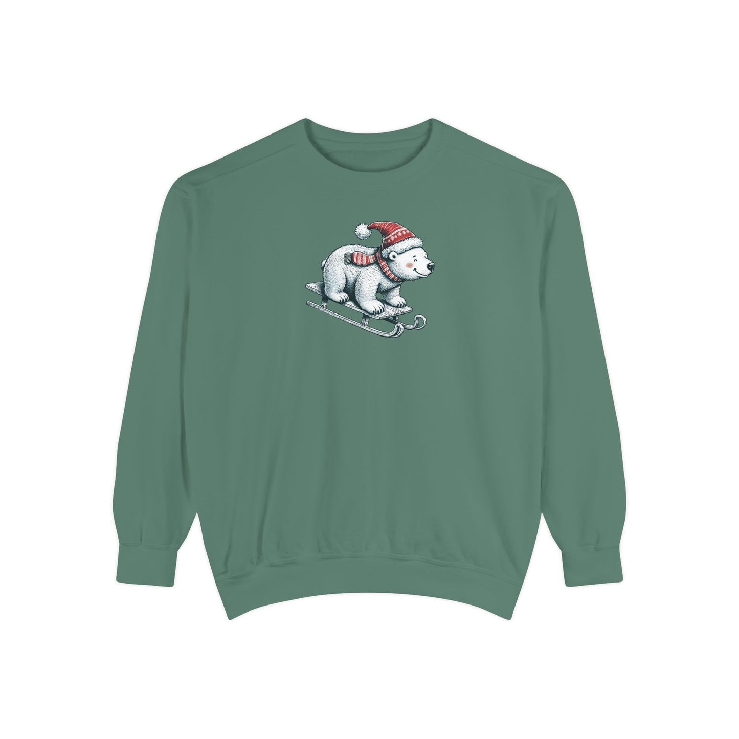 Let It Snow Polar Bear Comfort Colors Sweatshirt