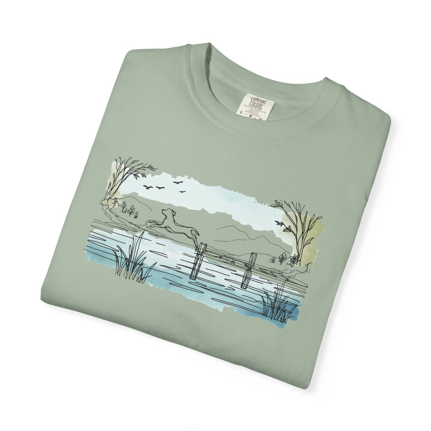 Lake Leap Dog Tee