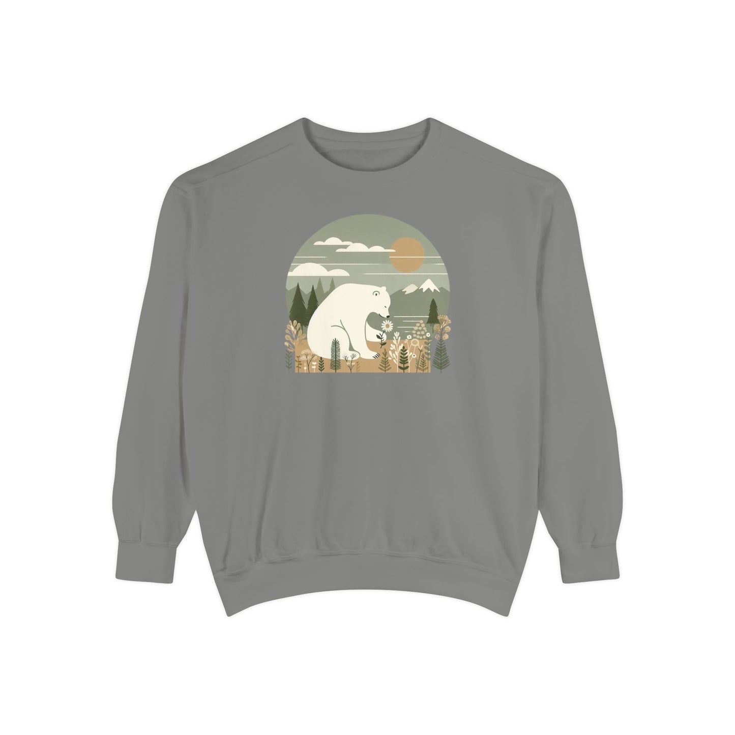 Polar Bear Wildflower Meadow Sweatshirt