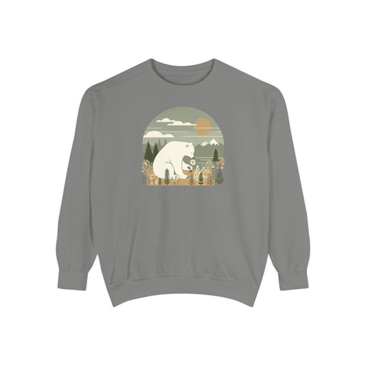 Polar Bear Wildflower Meadow Sweatshirt