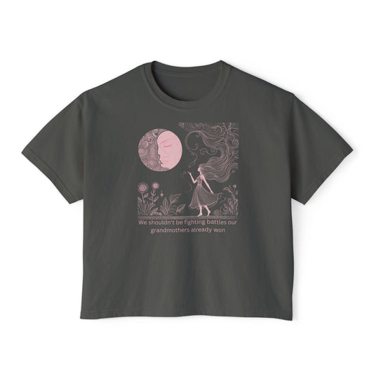 'Grandmother's Battles' Celestial Boxy Tee | Mystic Den Edition