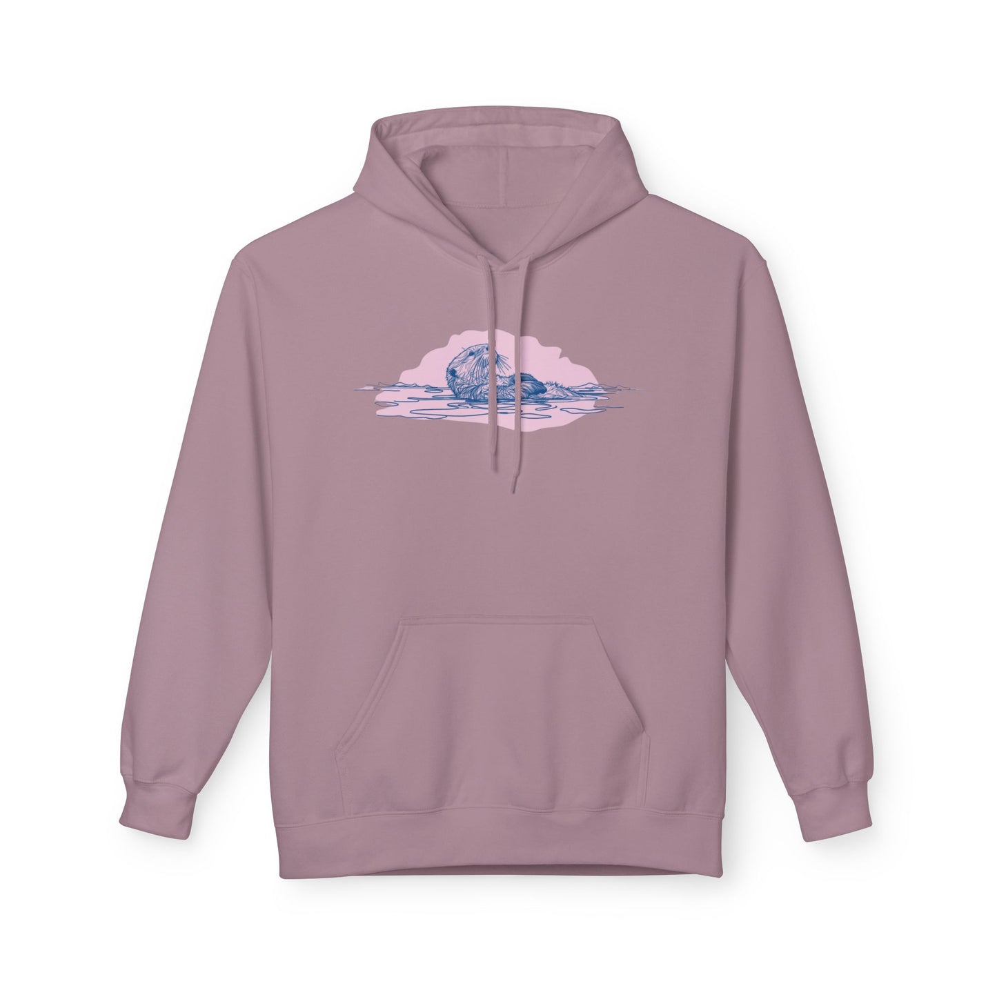 Pink Sunset Sea Otter Midweight Hoodie