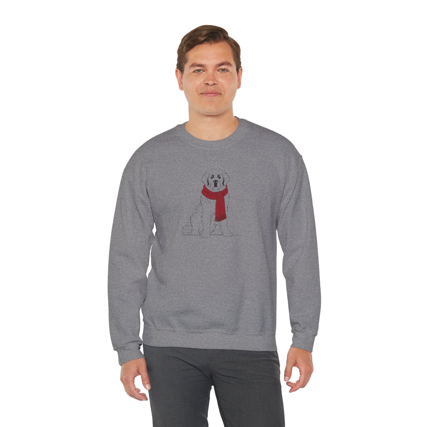 Saint Bernard Scarf Premium Sweatshirt | Cozy Den Edition