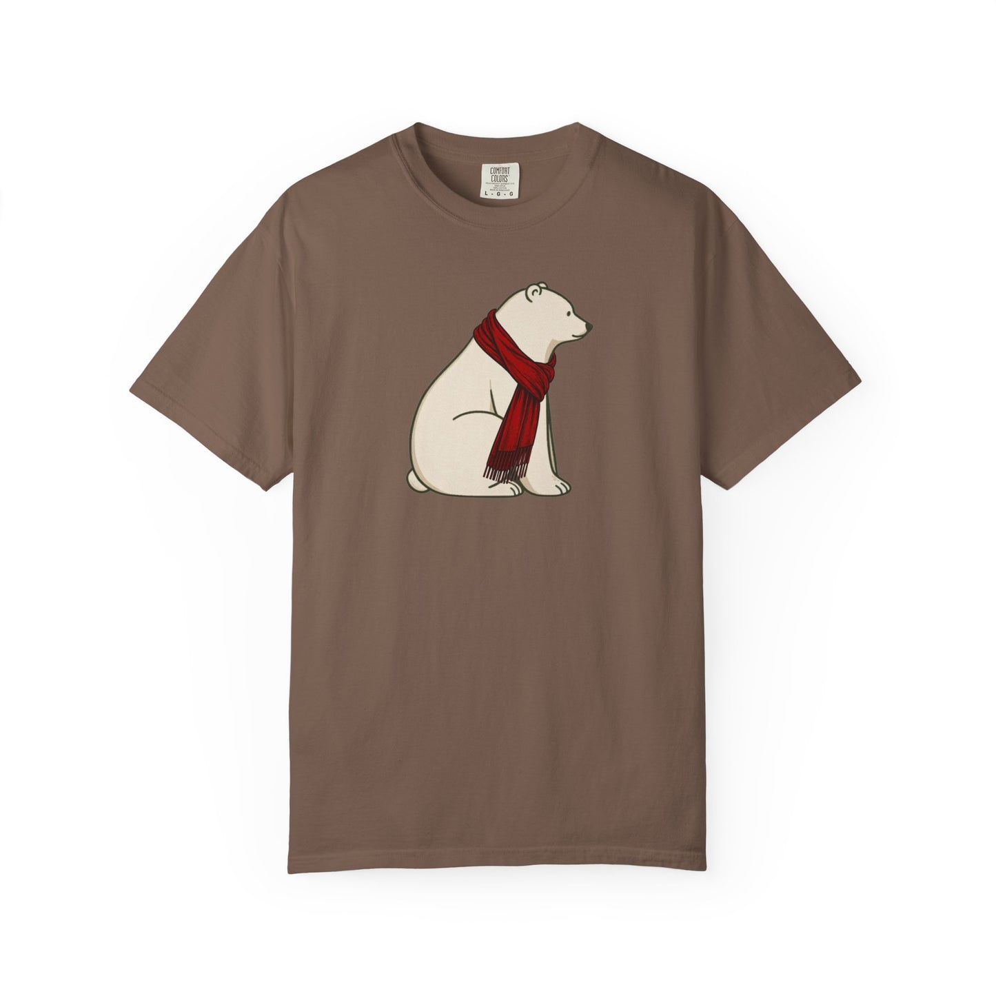 Polar Bear Scarf Comfort Colors® T-Shirt | Cozy Winter Graphic Tee