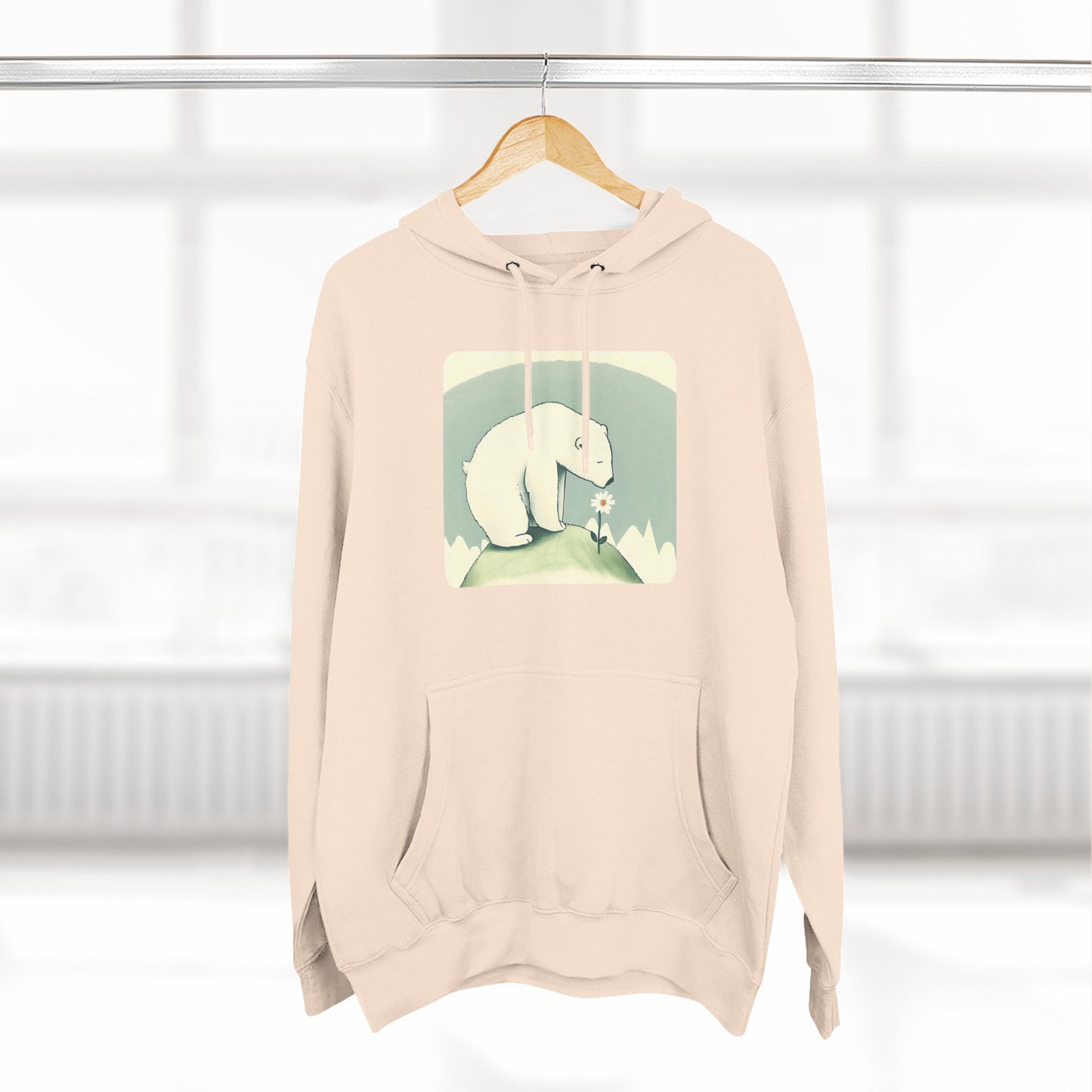 Polar Bear  Wildflower Hoodie