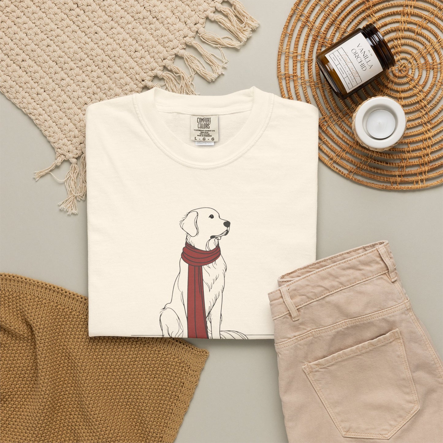 Minimalist Winter Dog Comfort Colors Tee