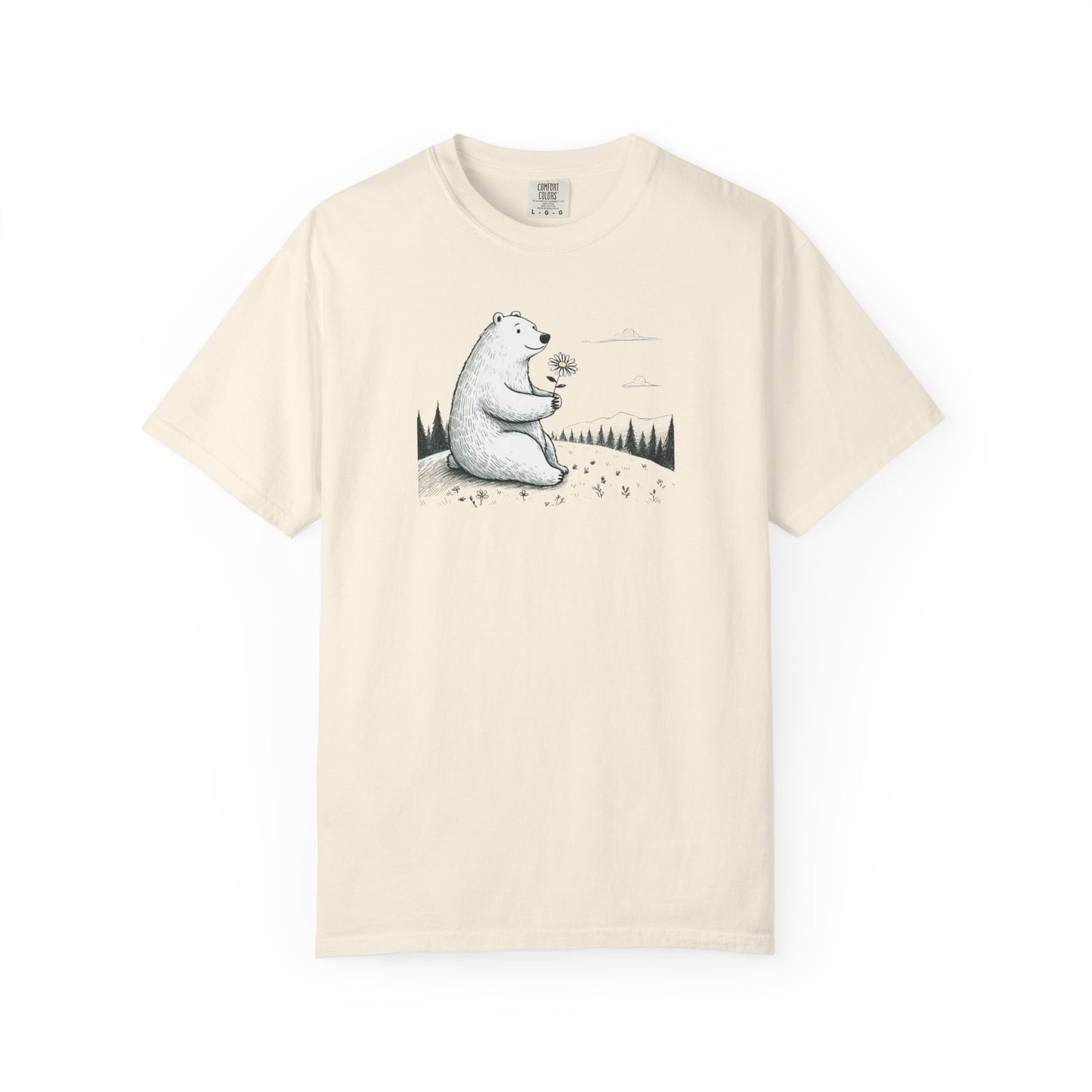 Woodland Bear Wildflower Comfort Colors Tee