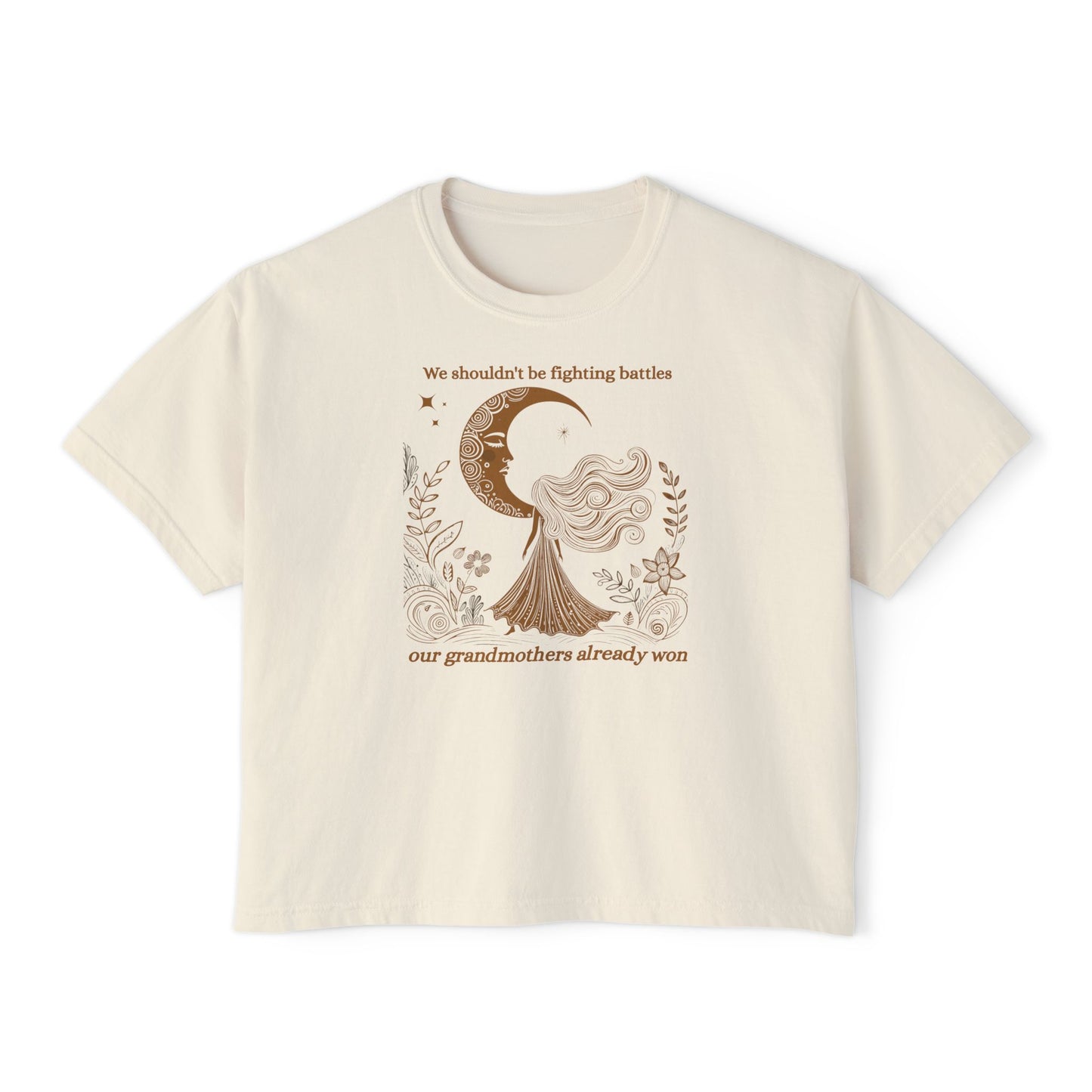 Grandmothers Battles Boxy Tee | Feminist Comfort Colors Shirt