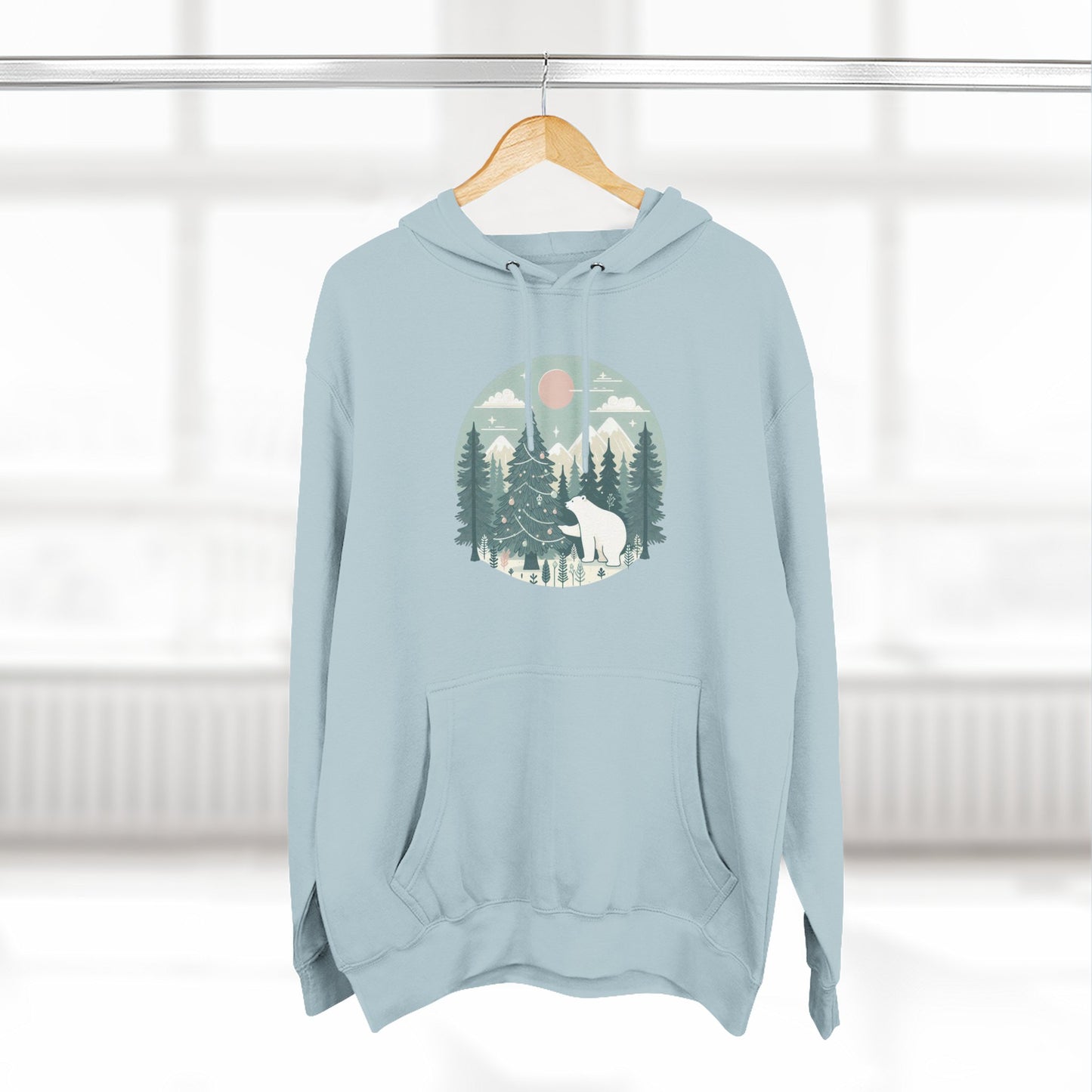 Winter Forest Polar Bear Hoodie