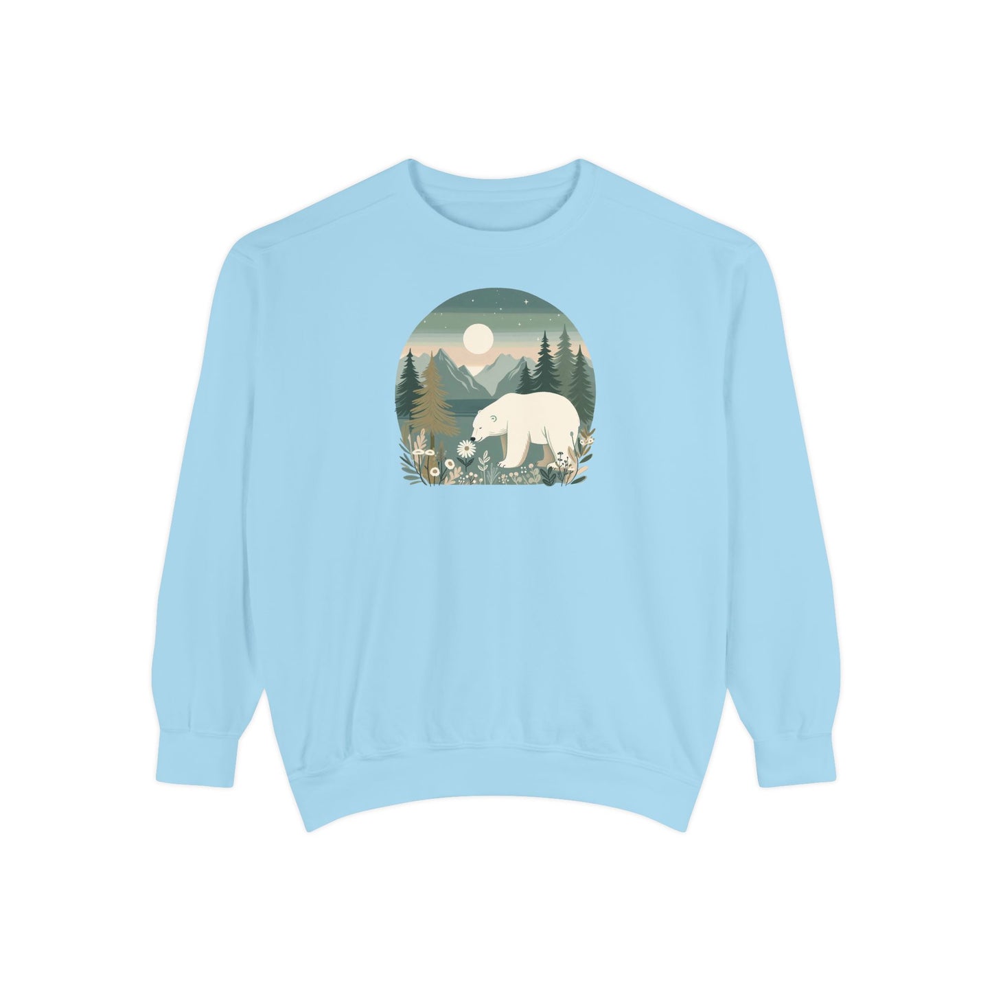 Polar Bear Wilderness Comfort Colors Sweatshirt