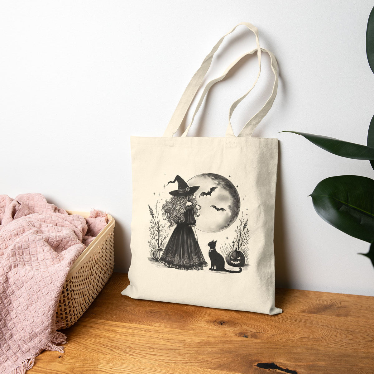 Moonlit Witch Tote Bag