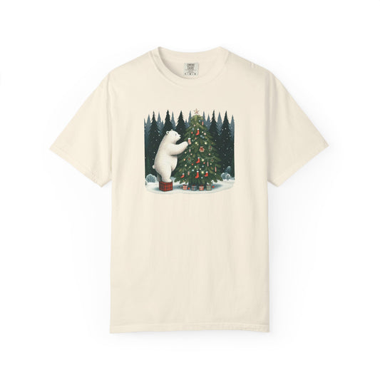 Polar Bear Christmas Heavyweight Tee | Holiday Den