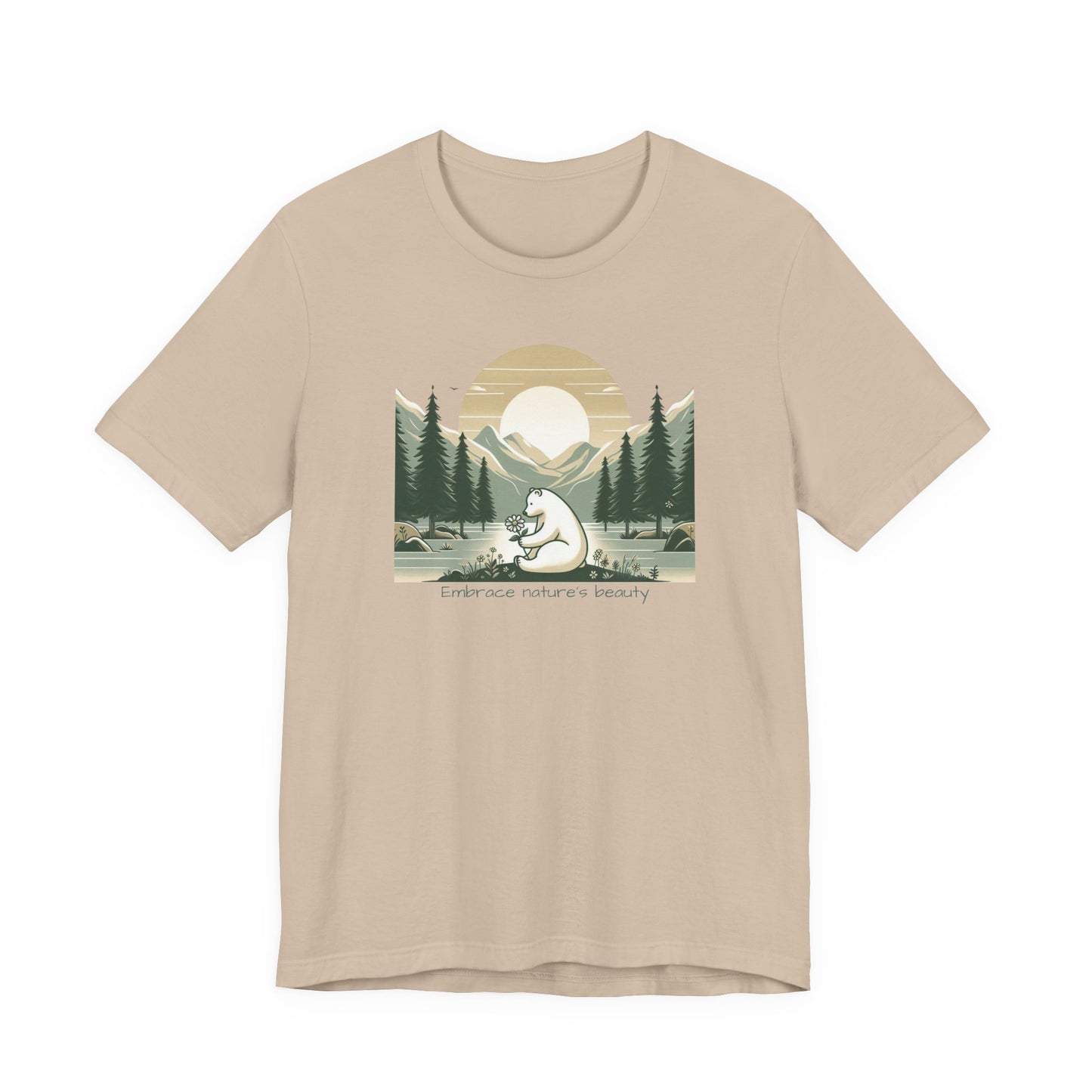 Embrace Nature’s Beauty Tee | Peaceful Polar Bear Graphic Shirt