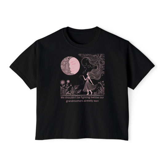 'Grandmother's Battles' Celestial Boxy Tee | Mystic Den Edition
