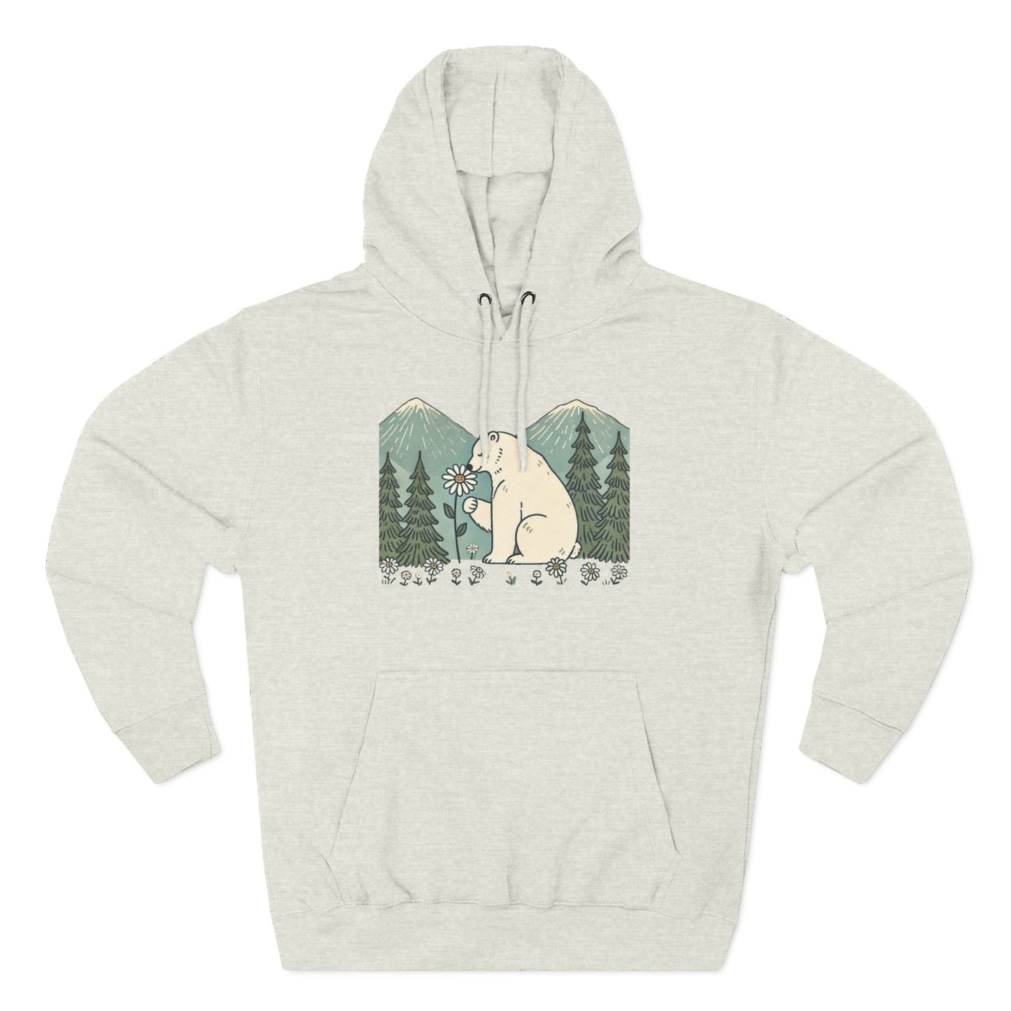 Wildflower Polar Bear Hoodie