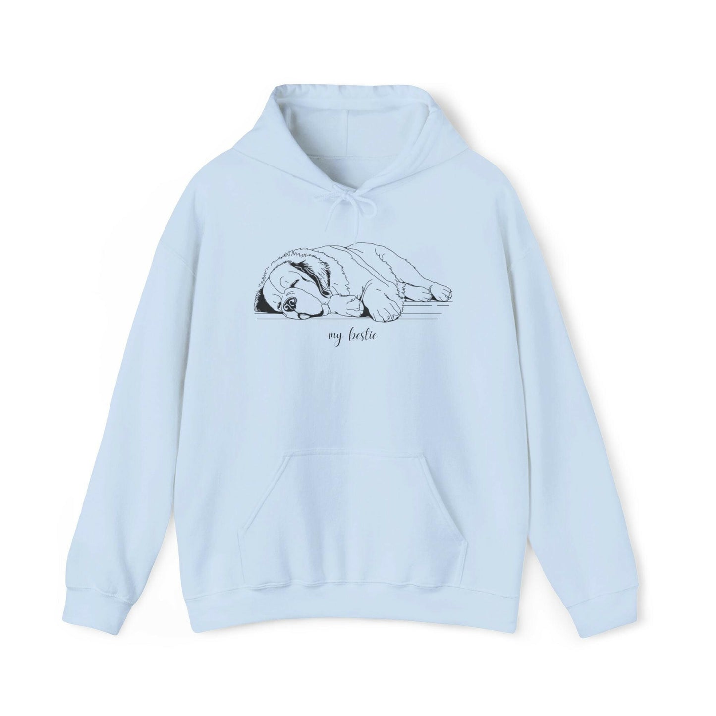 Saint Bernard Dog 'my bestie' Hooded Sweatshirt - Stompy Paws