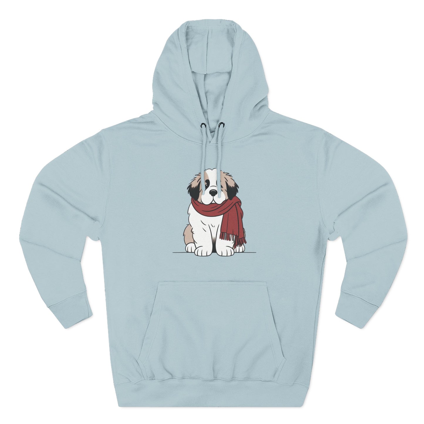 Winter Saint Bernard Winter Scarf Hoodie