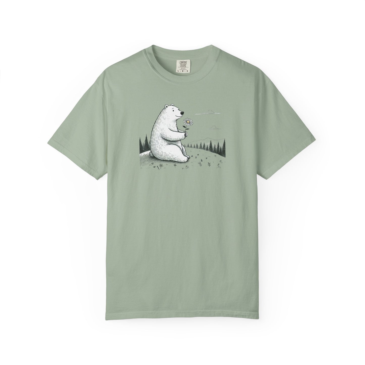 Woodland Bear Wildflower Comfort Colors Tee